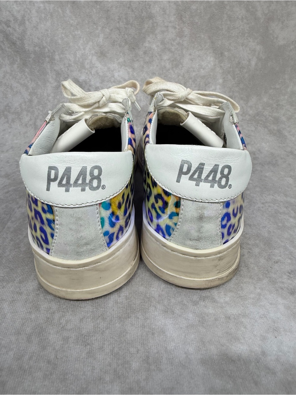 P448 Women’s Jack Leopard Hologram Low Top Sneaker EU 37 US 6.5-7 - Picture 5 of 8